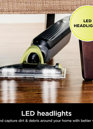 Shark VACMOP Cordless Vacuum & Spray Mop, Gray, VM252 | Hard Floor Cleaner, Powerful Suction, Lightweight, LED Headlights, 4 Disposable Pads, 12oz Solution Included