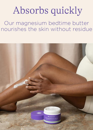 Lansinoh Magnesium Bedtime Butter Body Lotion for Pregnant Moms, Calm Magnesium Lotion for Aching Muscles, Lotion for Women & Soothing Massage, Promote Relaxation, Help Ease Cramps, 7 oz.