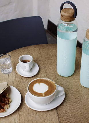 Soma Glass Water Bottle with Silicone Sleeve, BPA-Free, Mint, 25oz