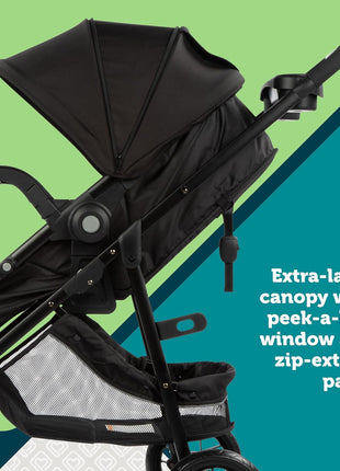 Safety 1st Grow and Go Flex 8-in-1 Car Seat Stroller Combo, Baby Stroller Travel Systems for Infants 4-30 lbs, Stroller and Carseat Combo Set, Foundry