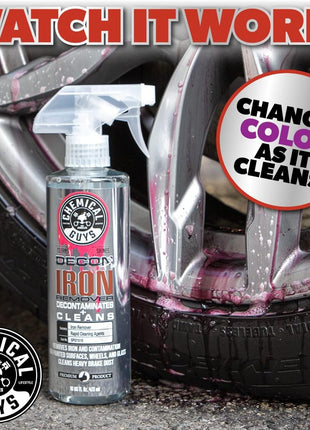 Chemical Guys Decon Pro Iron Remover and Wheel Cleaner – Professional Strength Fallout Remover, Brakes, Calipers, Exterior, Wheel and Tire Cleaner – Dissolves Brake Dust & Dirt, 16 oz