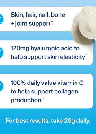 Vital Proteins Collagen Peptides Powder Advanced, Unflavored, 9.33oz | Hyaluronic Acid & Vitamin C, Supports Hair Skin & Nails, Collagen Peptides, 12 Servings