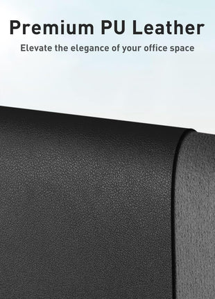 Aothia Leather Office Desk Pad Protector, Non-Slip PU Leather Desk Blotter, Waterproof Laptop Writing Mouse Pad for Office and Home, Black, 31.5 inch x 15.7 inch