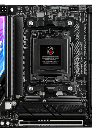 ASRock Phantom Gaming B860I Lightning WiFi 6E Intel Core Ultra B860 LGA1851 DDR5 9333 MHz 128GB M.2 Mini ITX Motherboard Thunderbolt SATA3 6.0 Gb/s PCIe 5.0