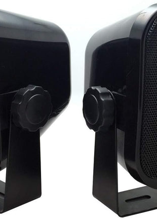 4 Inches Heavy Duty Waterproof Boat Marine Box Outdoor Speakers Surface Mounted for Skid Steer ATV UTV RZR Golf Cart Tractor Powersports Boat Truck Jeep