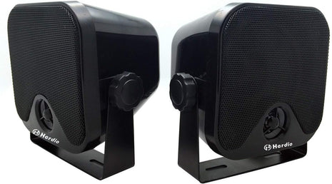 4 Inches Heavy Duty Waterproof Boat Marine Box Outdoor Speakers Surface Mounted for Skid Steer ATV UTV RZR Golf Cart Tractor Powersports Boat Truck Jeep