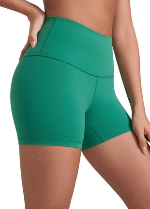 CRZ YOGA Womens Butterluxe Biker Shorts 4'' - High Waisted Booty Workout Volleyball Yoga Spandex Black Small