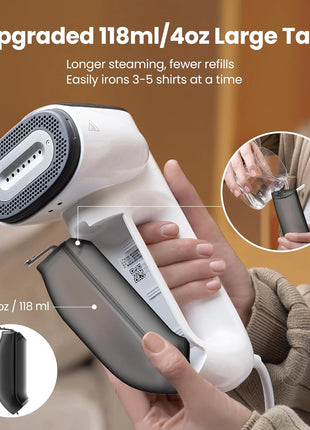 Neakasa Magic 1 Vacuum Steamer for Clothes, Handheld Travel Garment Steamer, 2300Pa Suction for Fabric Grip, Featuring Exclusive AirIron Technology (for 110-120V Use)