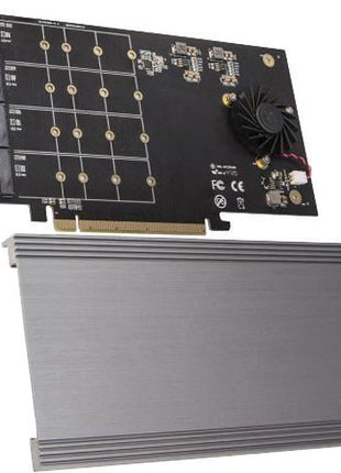 IO CREST Quad M.2 NVMe PCIe x16 Expansion Card for Intel VROC and AMD Ryzen Threadripper Motherboard
