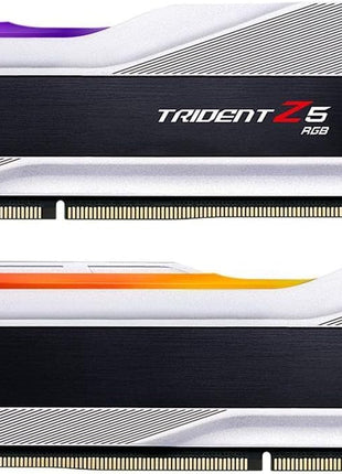 G.SKILL Trident Z5 RGB Series DDR5 RAM (Intel XMP 3.0) 48GB (2x24GB) 7200MT/s CL36-46-46-115 1.35V Desktop Computer Memory U-DIMM - Metallic Silver (F5-7200J3646F24GX2-TZ5RS)