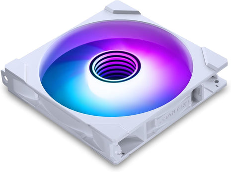 Phanteks M25-140 Gen2, 140mm ARGB High Performance Cooling Fans, Daisy-Chain Unified Fan Frame, Infinity Mirror hub, Single Cable Connection, White