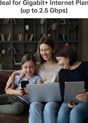 TP-Link Deco X55 Pro AX3000 Whole Home Wi-Fi 6 Mesh System - Coverage up to 6500 Sq.Ft & up to 150 Devices, 2x2.5G WAN/LAN Ports, 4 Streams, Wired Ethernet Backhaul, Ideal for 1Gig+ Internet, 3-Pack