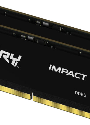 Kingston FURY Impact 32GB (2x16GB) 5600MT/s DDR5 CL40 Laptop Memory Kit of 2 | Lower Power Consumption | Intel XMP 3.0 | Plug N Play | KF556S40IBK2-32