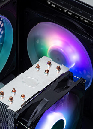 Cooler Master Mobius 120P ARGB High Performance Interconnecting Ring Blade Fan, PWM 2400rpm, Loop Dynamic Bearing, ARGB Customizable LEDs for PC Case, Liquid and Air Cooler (MFZ-M2DN-24NP2-R1) Black