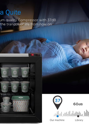 ADT 2.1 Cu Ft Glass Door Display Freezer, Commercial Upright Freezer, -8°F to 14°F with 2 Adjustable Shelves, Ideal for Ice Cream, Premium Spirits, Frozen Desserts & Retail Display