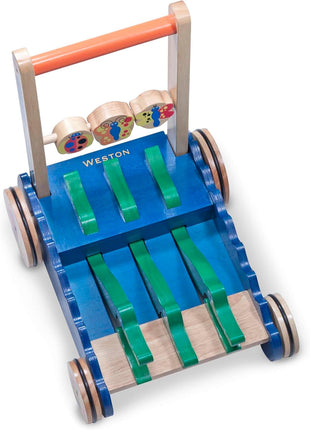 Melissa & Doug Deluxe Chomp and Clack Alligator Wooden Push Toy and Activity Walker