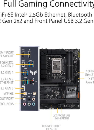 ASUS TUF Gaming Z790-Plus WiFi LGA 1700(Intel 14th,12th &13th Gen) ATX Gaming Motherboard(PCIe 5.0,DDR5,4xM.2 Slots,16+1 DrMOS,WiFi 6,2.5Gb LAN,Front USB 3.2 Gen 2 Type-C,Thunderbolt 4(USB4),Aura RGB)