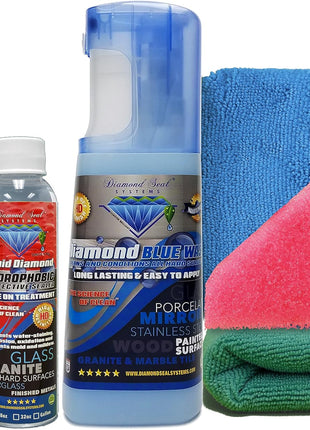 Diamond Seal Systems Forever Brilliant Made in The USA. Best Glass Restoration DSS Bath Kit Direct from The Manufacturer