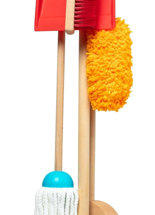 Melissa & Doug Dust Sweep Mop, 6-Pc. Toddler Cleaning Set with Kids Broom & Accessories, Preschool Learning Activities & Kids Toys for Girls & Boys 3+