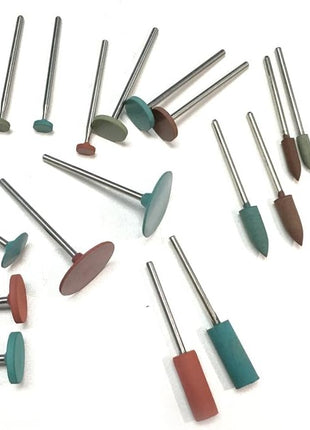 Polishing Burr Jewelry Polishing Rubber Rotary Tools Accessories Diamond-in-Rubber Emery Polishing Bit Set Metal, Glass, Stone, Tile 26 Pieces