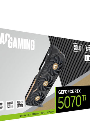 ZOTAC Gaming GeForce RTX 5070 Ti Solid SFF OC DLSS 4 16GB GDDR7 256-bit 28 Gbps PCIE 5.0 Gaming Graphics Card, IceStorm 2.0 Advanced Cooling, ZT-B50710J3-10P