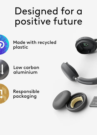 Logitech Zone Wireless 2 Premium Noise Canceling Headset - Graphite | Certified for Microsoft Teams, native Bluetooth, Fast Pair, engineered for Intel Evo laptops, premium noise canceling