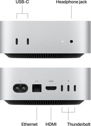 Apple 2024 Mac mini Desktop Computer with M4 Pro chip with 12‐core CPU and 16‐core GPU: Built for Apple Intelligence, 24GB Unified Memory, 512GB SSD Storage, Gigabit Ethernet. Works with iPhone/iPad
