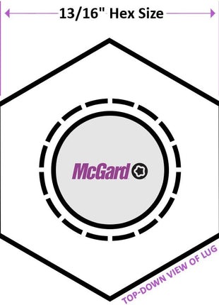 Mcgard # 63000 1/2''X20 Crgr Sst Lug Nut