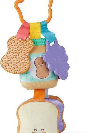Melissa & Doug Baby Multi-Sensory PB and J Take-Along Clip-On Toy 6-Piece Set