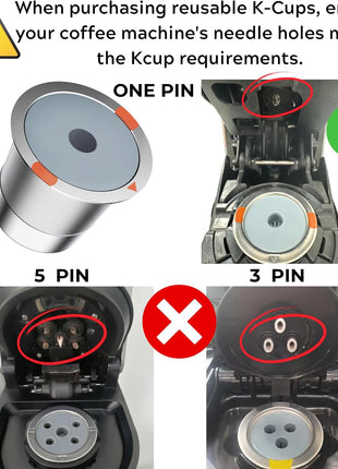 Noalto Reusable K Cups and Coffee Pods,Universal stainless steel k Cups for Keurig 2.0 and 1.0 Coffee Makers machine(2pack)