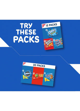 Nabisco Sweet Treats Cookie Variety Pack OREO & CHIPS AHOY!, 30 Snack Packs | 2 Cookies Per Pack, Individually Wrapped