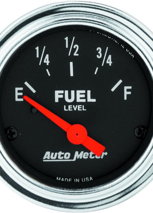 Auto Meter 2517 Traditional Chrome Electric Fuel Level Gauge