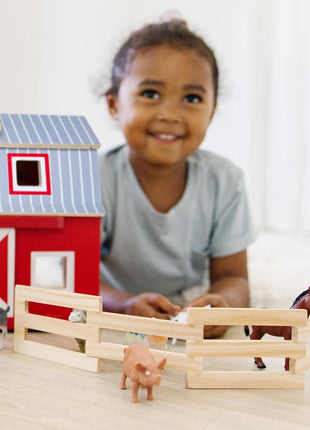 Melissa & Doug Wooden Fold & Go Barn, Multi, One Size