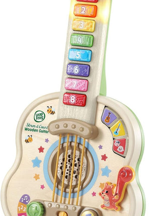 LeapFrog Strum and Count Wooden Guitar, Musical Toddler Toy