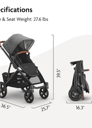UPPAbaby Vista V3 Convertible Single-to-Double Stroller - Greyson