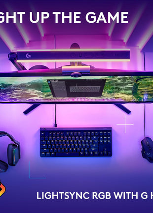 Logitech G515 TKL Wired Low Profile Gaming Keyboard, Fully Customizable RGB, Double-Shot PBT Keycaps, Tactile/Brown Switches - Black