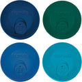 Tervis Travel Lid Made in USA Double Walled Insulated Tumbler Travel Cup Keeps Drinks Cold & Hot, Fits 16oz Tumblers   4pk, Assorted Navy Green Blue Turquoise
