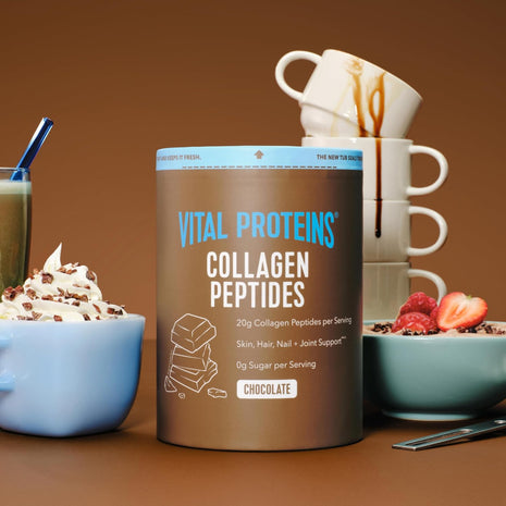 Vital Proteins Collagen Peptides Powder, Chocolate, 13.5oz | Grass-Fed Collagen Peptides, Supports Hair Skin & Nails, Bones & Joints, Chocolate Flavor, 14 Servings