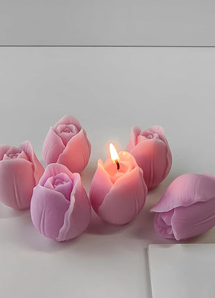 2 Pack Tulip Mold Tulip Resin Candle Mold - Silicone 3D Molds for Candy & Home Decor - Resin Casting & Making Molds