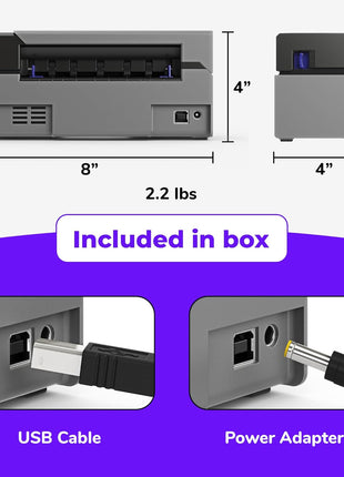 Rollo USB Shipping Label Printer - Commercial Grade 4x6 Thermal Printer | High Speed Label Maker for Small Businesses & Shipping Packages - Create Custom Stickers - Supports Windows & Mac
