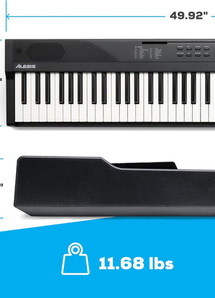 Alesis 88 Key Keyboard Piano with 480 Sounds, Speakers, USB MIDI, Carry-Bag, Stand, Headphones, Pedal and Piano Lessons for Beginners