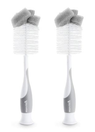 Munchkin Sponge Bottle Brush, Grey/Sage, 2 Count (Pack of 1)
