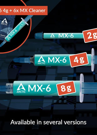 ARCTIC MX-6 (8 g) - Ultimate Performance Thermal Paste for CPU, Consoles, Graphics Cards, laptops, Very high Thermal Conductivity, Long Durability, Non-Conductive