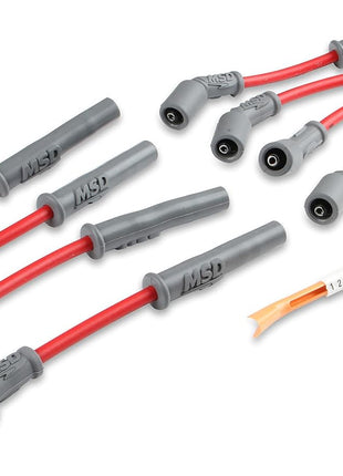 MSD 32819 Super Conductor Spark Plug Wire Set, Red