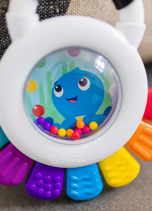 Baby Einstein Outstanding Opus The Octopus Sensory Rattle & Teether Multi-Use Toy, BPA Free & Chillable, 3 Months & up, Multicolored