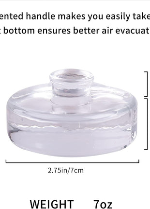Eleganttime 4 Pack Easy Grip Handle Glass Fermentation Weights Great Mason Jar Wide Mouth Canning Fermenting Pickling Sourkrout Kraut Weight Fermentation Kit