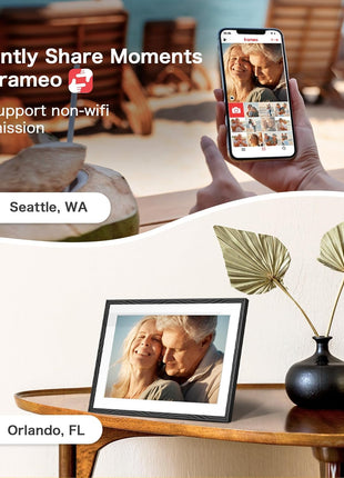 Frameo Digital Picture Frame, 10.1'' Frameo Digital Photo Frame WiFi, 32GB | 1280*800 HD Touch Screen Digital Photo Frame for Wall, Share Photo Video, Birthday Gifts for Women, Wedding Gifts for Couple