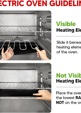 Oven Liners for Bottom of Oven - Thick Heavy Duty 17" x 25" 2 Pack Non-Stick Reusable Mats - BPA & PFOA Free Protector for Electric, Gas, Microwave & BBQ Grill Liner - Easy Clean & Heat Resistant