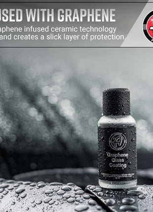 Adam's Polishes Graphene Glass Coating (30ml) - Advanced Rain Windshield Water Repellent for Cars, Shower Doors Mirrors and Other Glass Surfaces | Long Lasting Hydrophobic Graphene Ceramic Coating