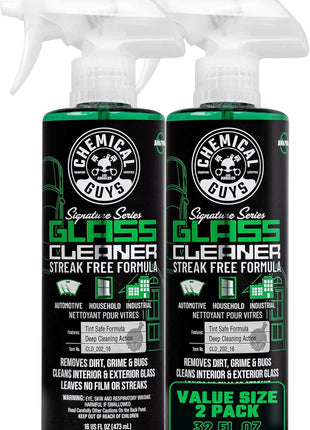 Chemical Guys Glass Cleaner Signature Series 2 Pack (2 x 16 Fl Oz) - Streak-Free Shine for Crystal Clear Windows and Glass, Safe for Cars, Trucks, SUVs, & More - CLD_202_1602